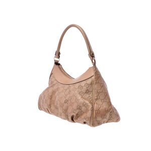 Gucci ssima leather shoulder gold bag